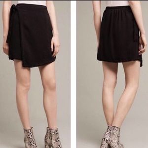 Cloth & Stone Frayed Hem Wrap Skirt